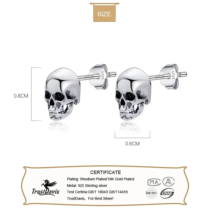 Fashion Gothic Skull Stud Earrings DA2537