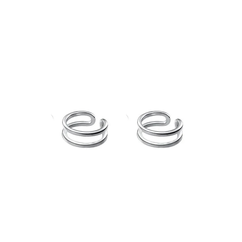 Layers Smooth Surface Ear Cuff Clip on Earrings DA250