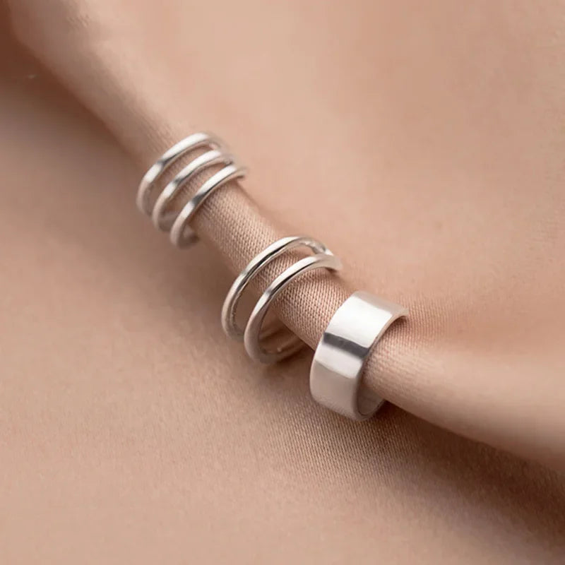 Layers Smooth Surface Ear Cuff Clip on Earrings DA250