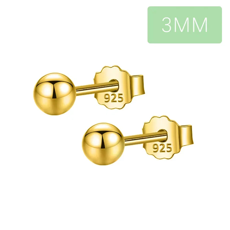 Small Solid Ball Stud Earring DS1331