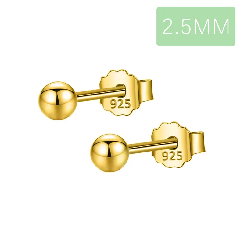 Small Solid Ball Stud Earring DS1331