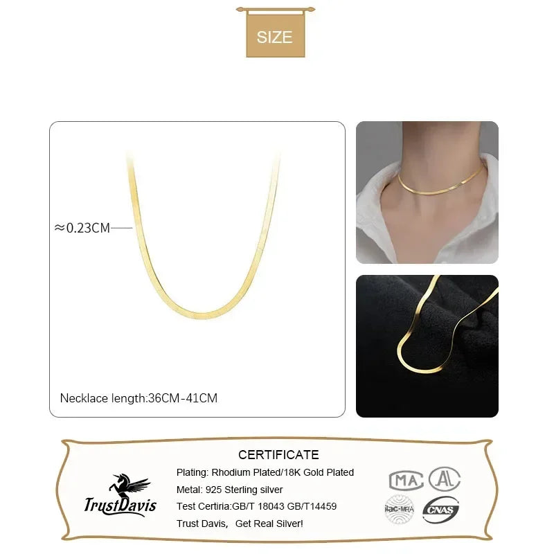 Simple Snake Chain Clavicle Charming Necklace DB1268