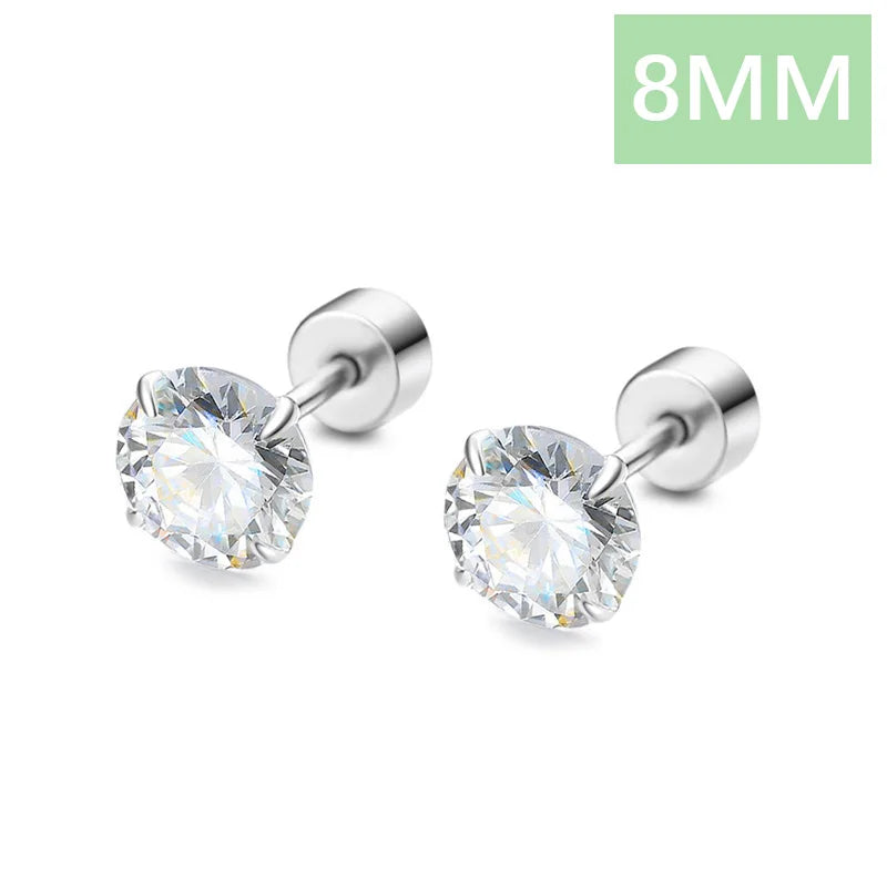 Fashion Zircon Screw Stud Earrings  DS3508