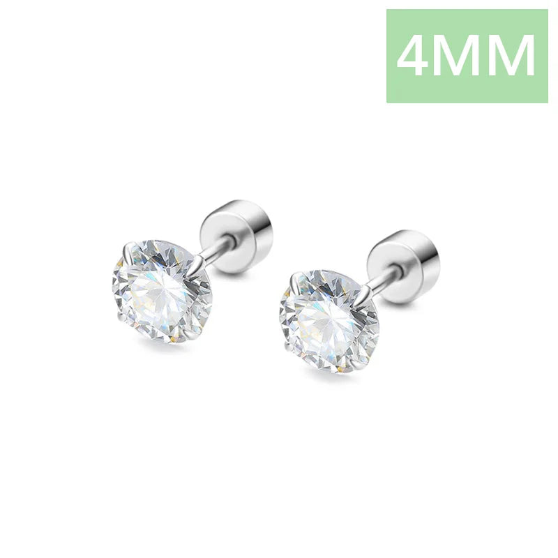 Fashion Zircon Screw Stud Earrings  DS3508