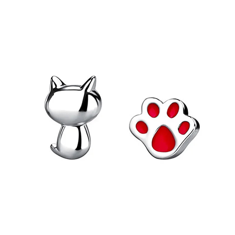 Sweet Cat Paw Stud Earrings DS3548