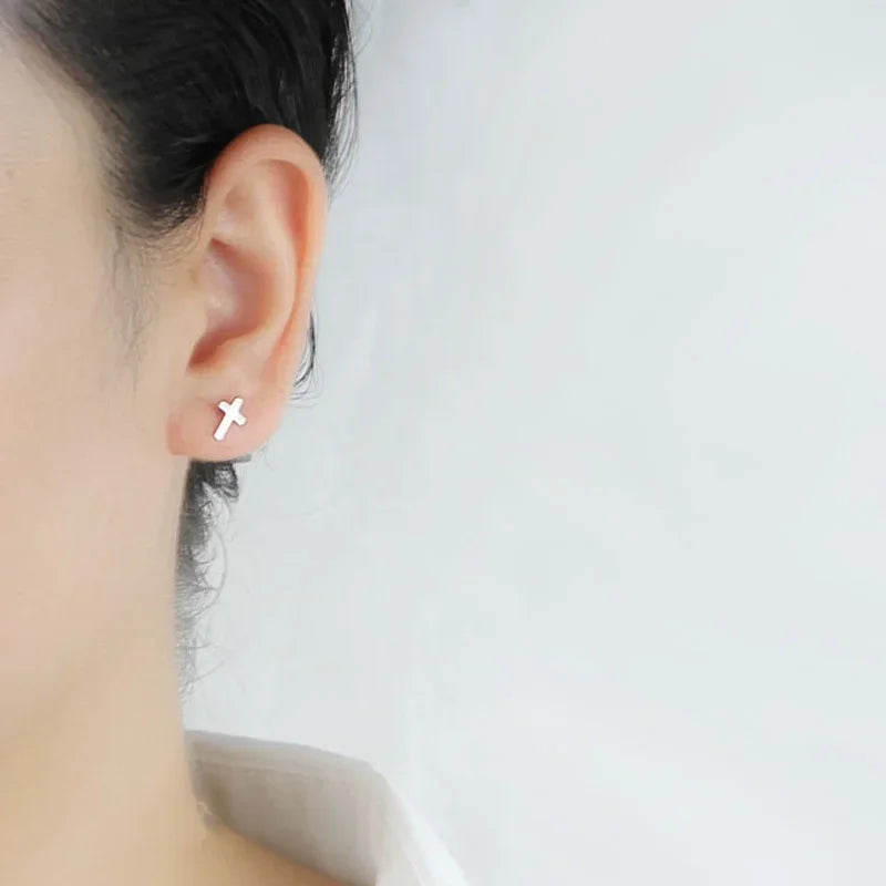 Fashion Lovely Cross Stud Earrings DS784