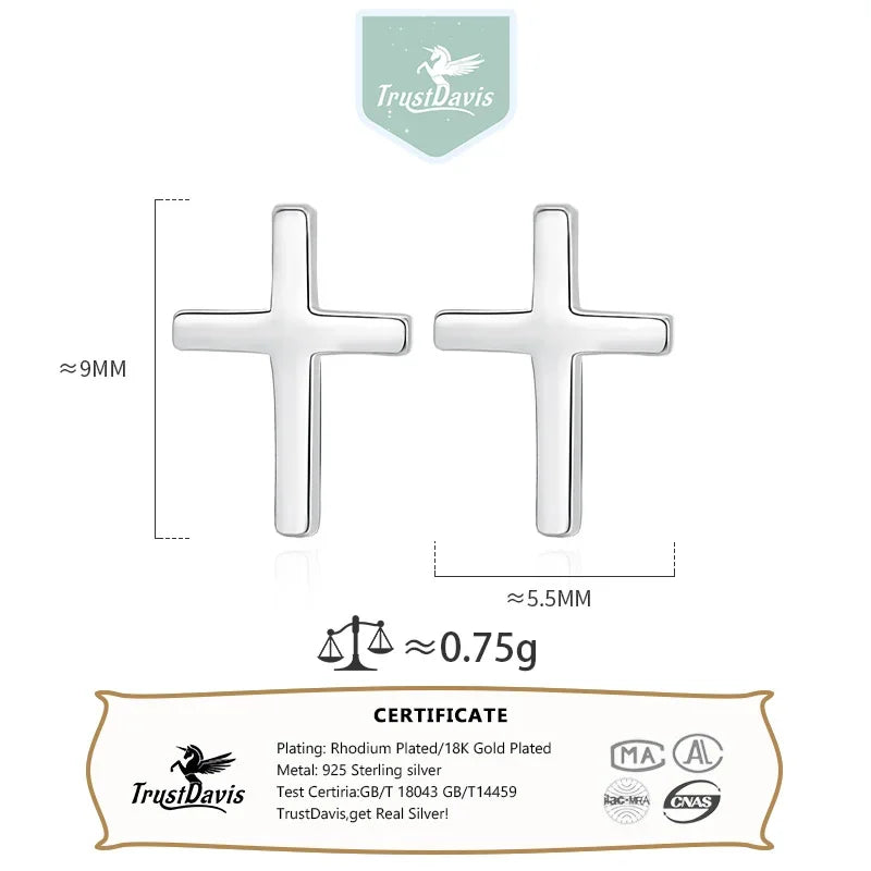 Fashion Lovely Cross Stud Earrings DS784