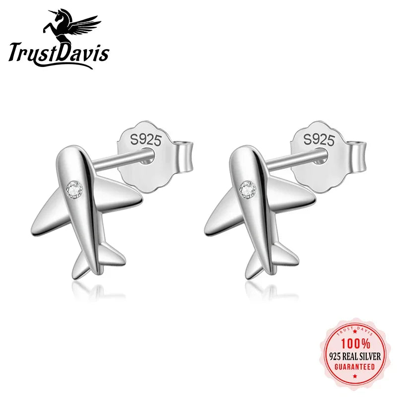 Aircraft Airplane Plane Stud Earrings DS222