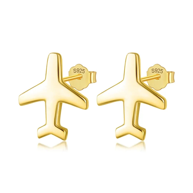 Aircraft Airplane Plane Stud Earrings DS222