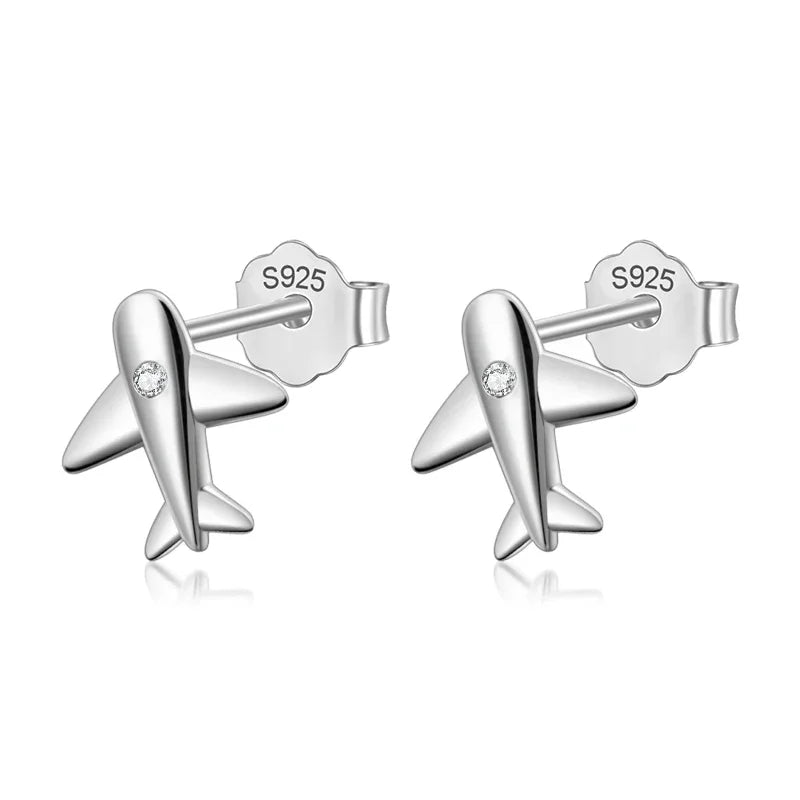 Aircraft Airplane Plane Stud Earrings DS222