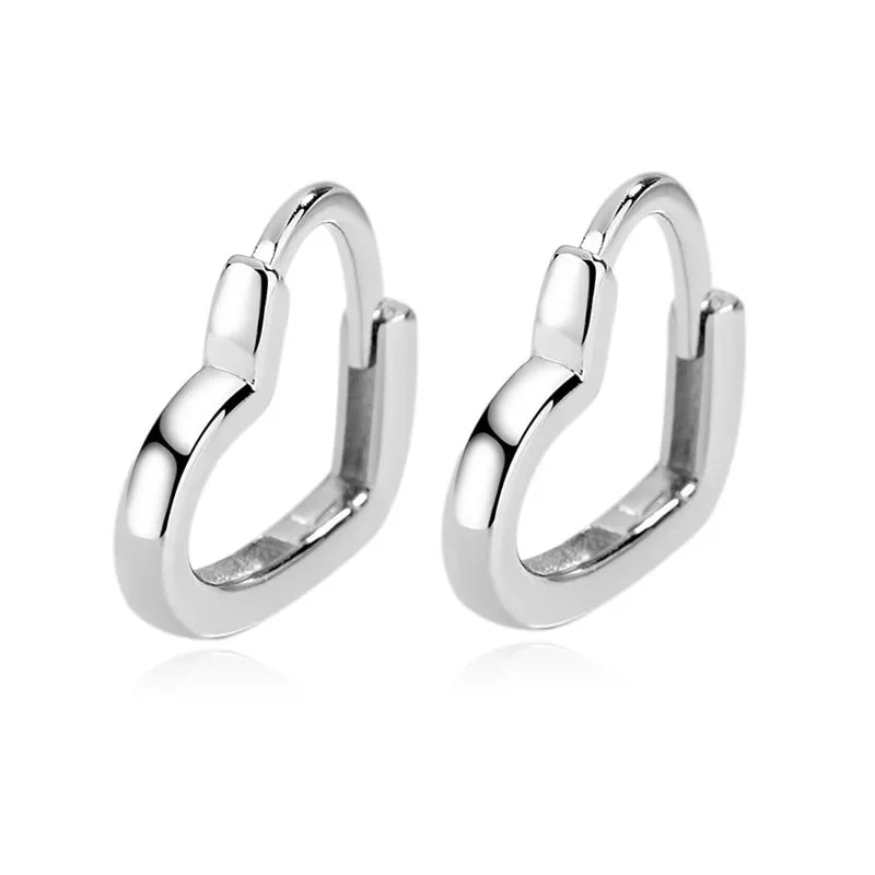 Heart Hoop Earrings Romantic Hollow Love Heart Earring DA2561