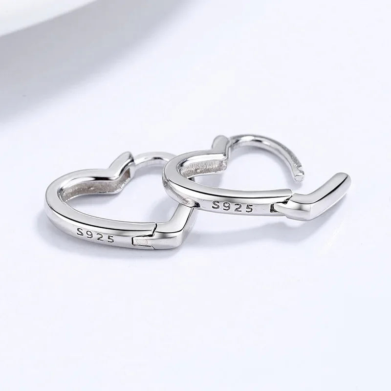 Heart Hoop Earrings Romantic Hollow Love Heart Earring DA2561