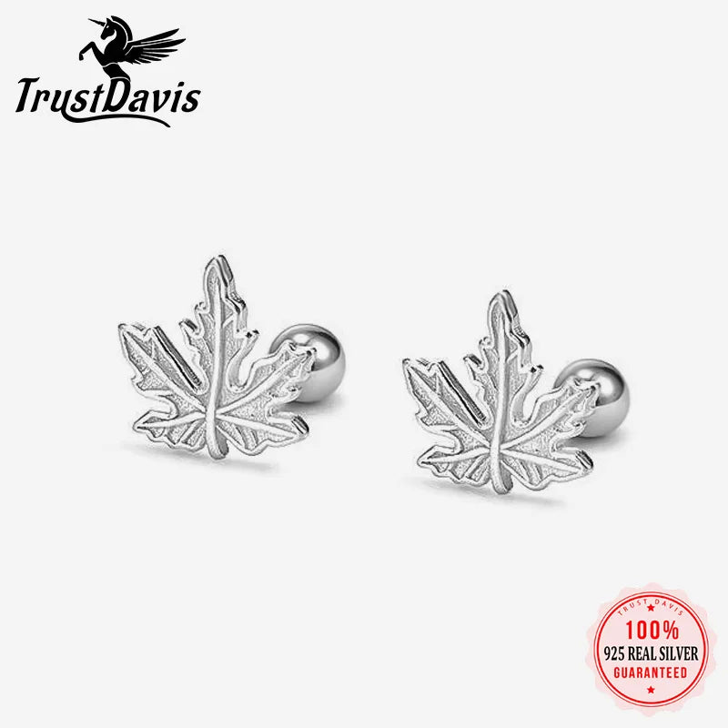 Minimalist Fashion Casual Leaves Plant Stud Earrings DS3963