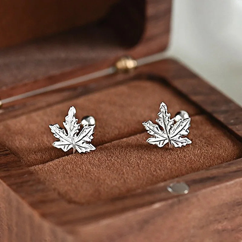 Minimalist Fashion Casual Leaves Plant Stud Earrings DS3963