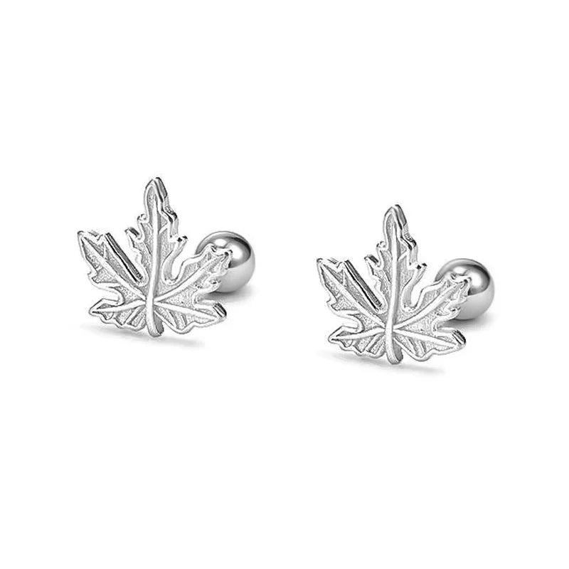 Minimalist Fashion Casual Leaves Plant Stud Earrings DS3963