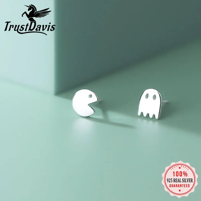 Fashion Asymmetric Little Devil Hallowmas Stud Earrings DA1975