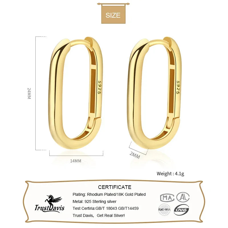 Fashion Sweet INS Ellipse Charm Hoop Earring DA2274