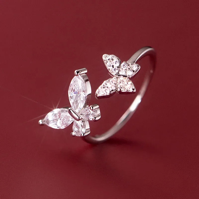 Fashion Sweet Insect Butterfly Adjustable Ring DG0182