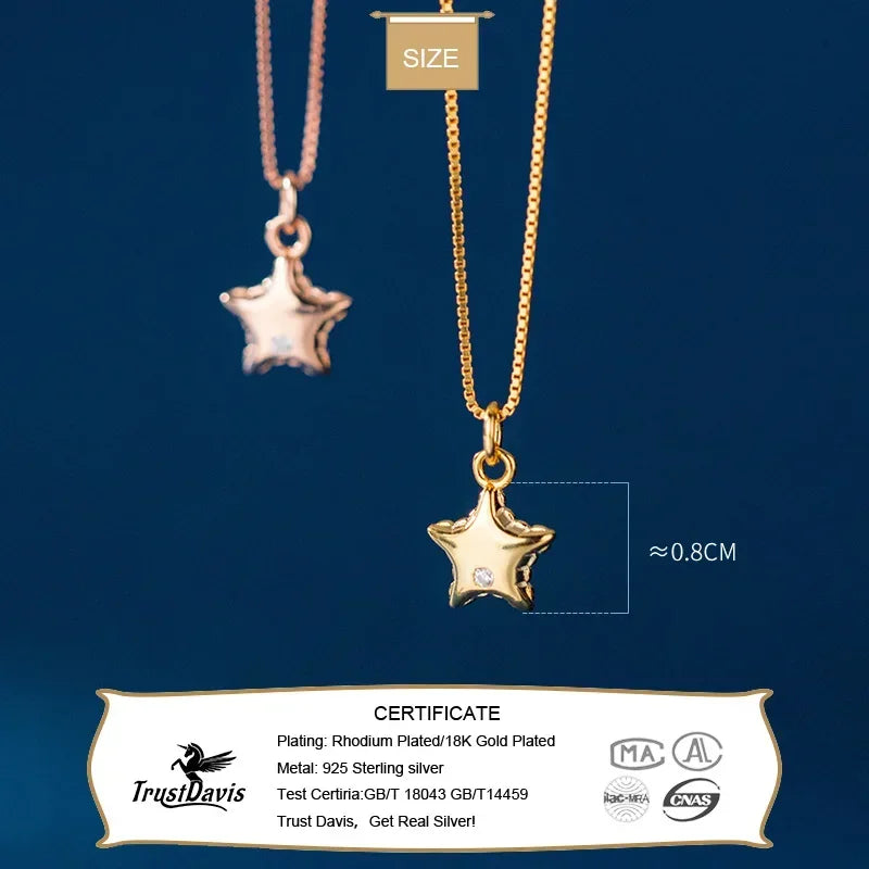 Fashion Sweet Star CZ Pendant DIY Necklace Bracelet Accessories HY972