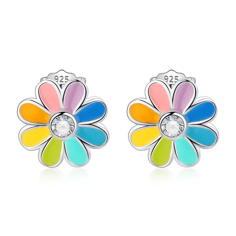 Cute Colour Flower Ring Earring Bracelet Necklace DK004