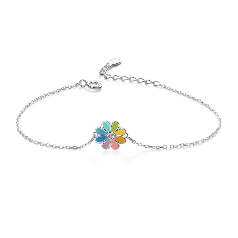 Cute Colour Flower Ring Earring Bracelet Necklace DK004