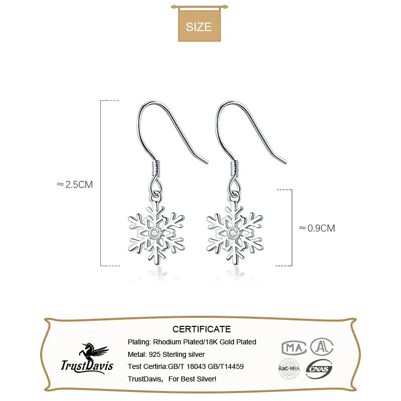 Winter Snowflakes Charm Dangle Earrings DA01-9