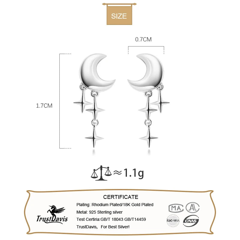 Moon Satr Stud Earrings DS3480