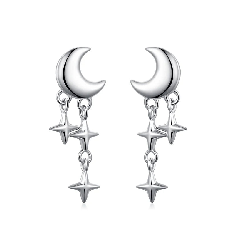 Moon Satr Stud Earrings DS3480