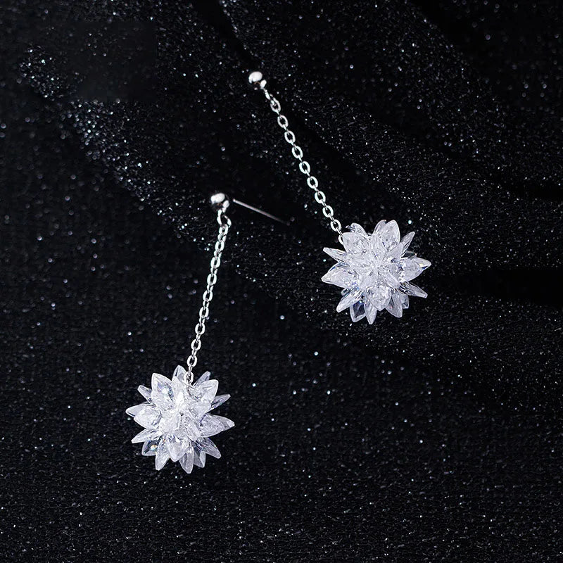 Sweet Dazzling Ice Crystal Flower Stud Earring DS2183
