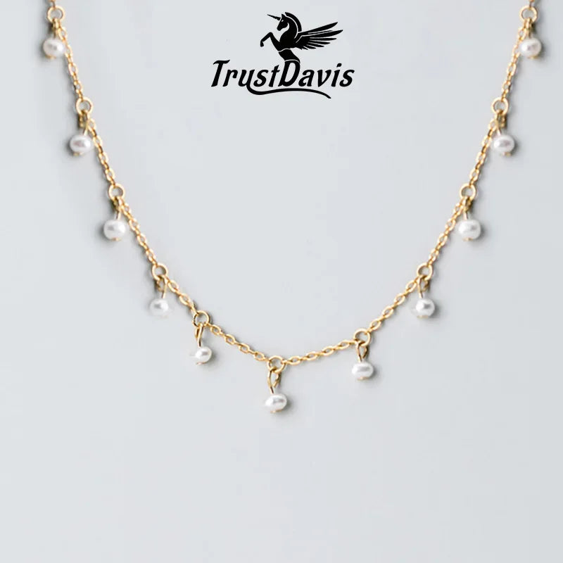 Minimalist Elegant Pearl Short Clavicle Necklace DA1221