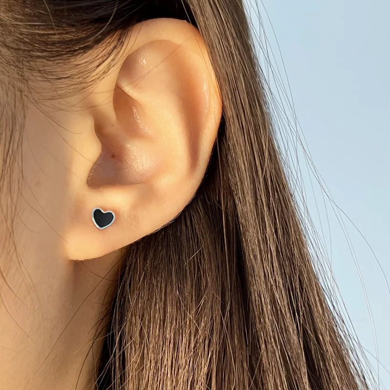 Sweet Heart Color Screw Stud Earrings DS4124