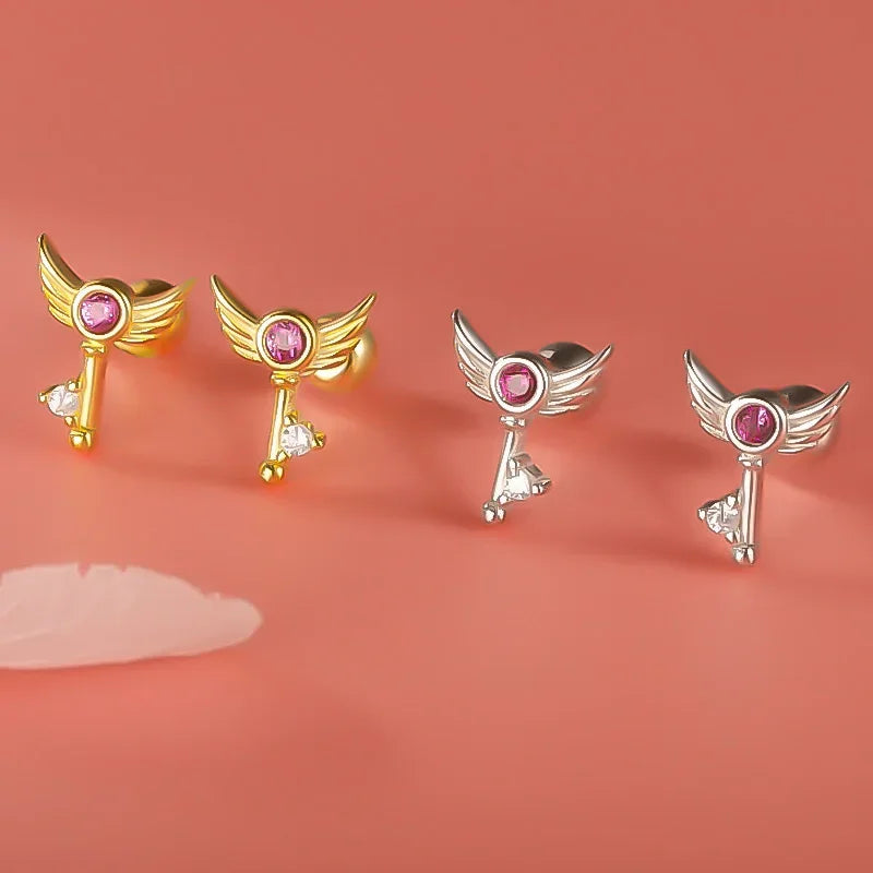 Sweet Wings Zircon Stud Earrings DS4224