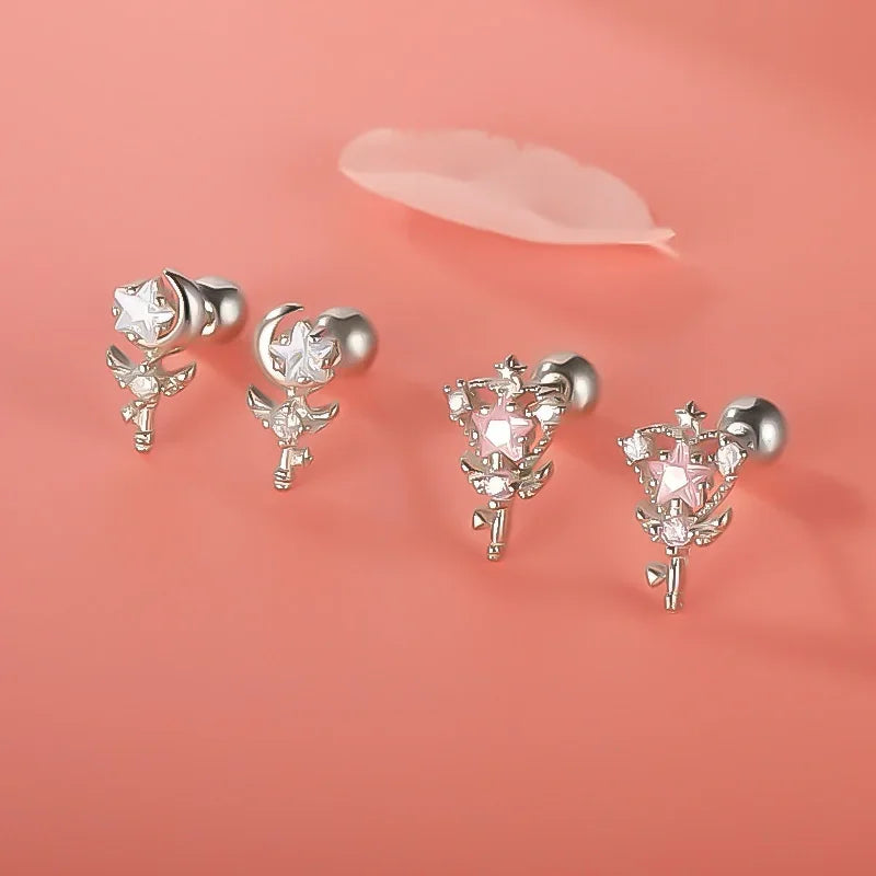 Sweet Wings Zircon Stud Earrings DS4224