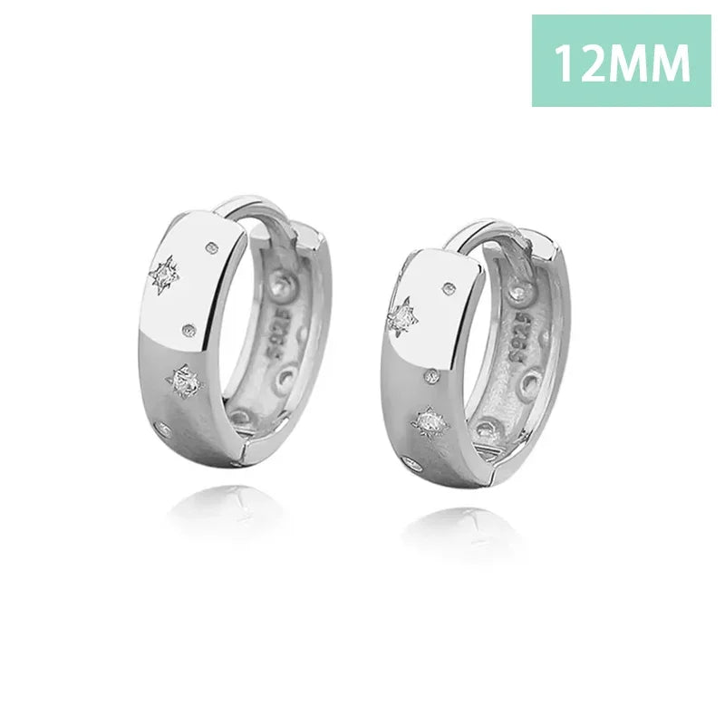 CZ Stars Hoop Earrings DS4160