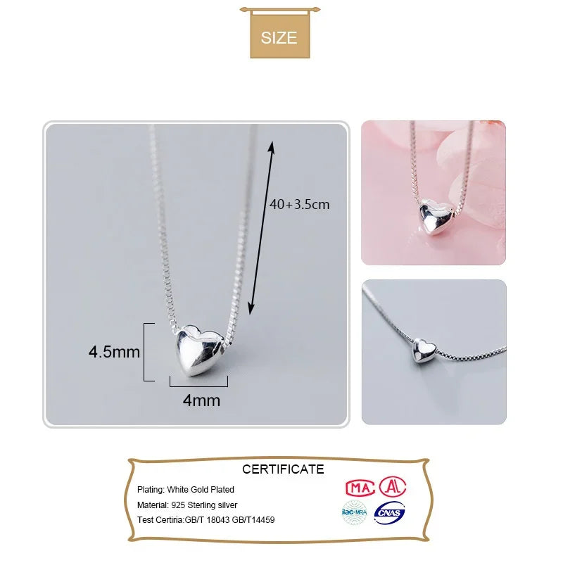 Romantic Heart Pendant Necklace DA1164