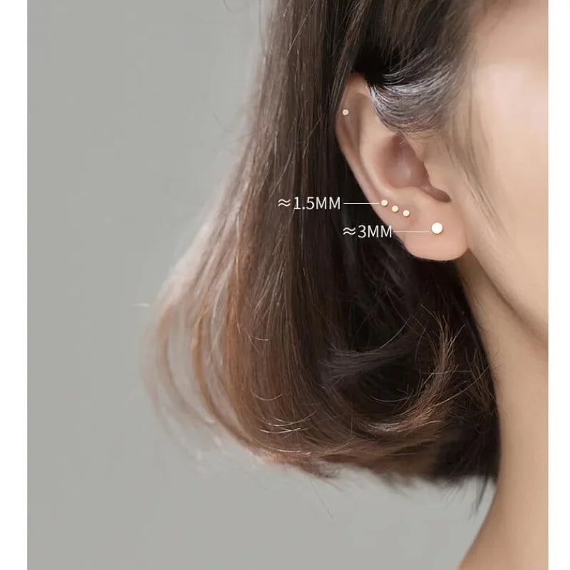 Lovely Mini Round Stud Earrings DA890