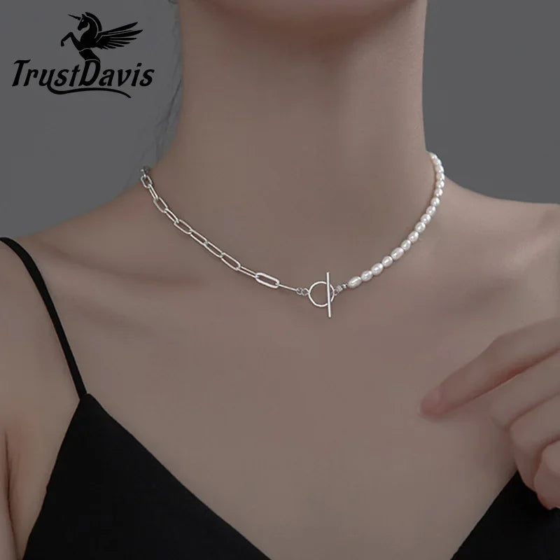 Fashion Freshwater Pearl Chian Clavicle Necklace DA2321