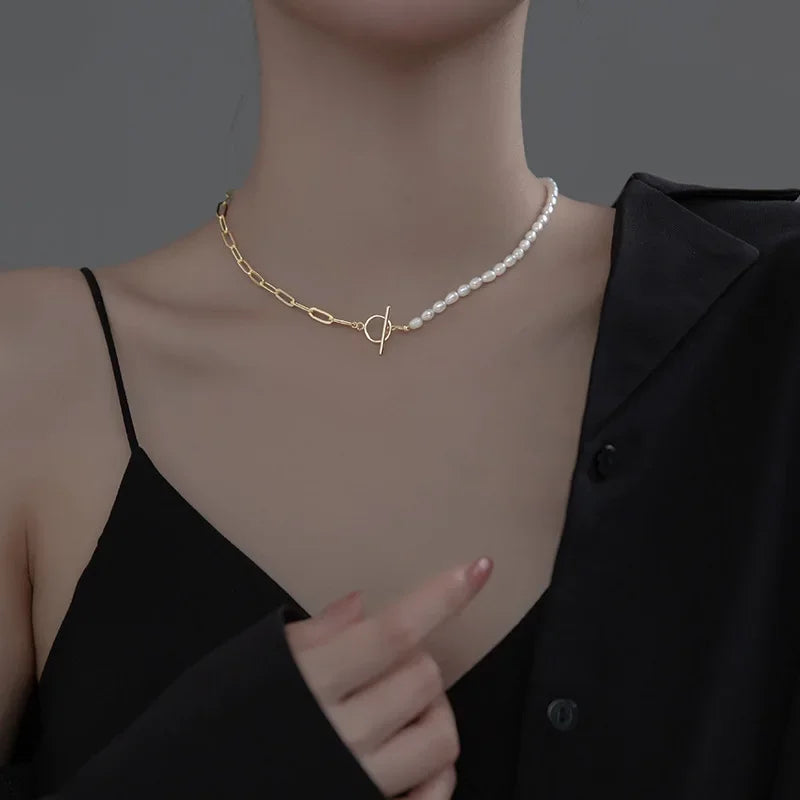 Fashion Freshwater Pearl Chian Clavicle Necklace DA2321