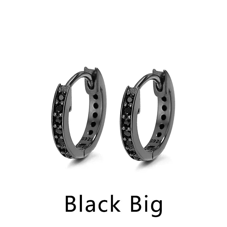 Fashion Gothic Black CZ Hoop Earrings DA2485