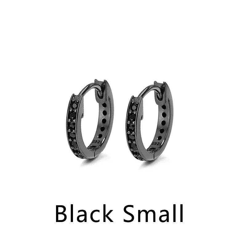 Fashion Gothic Black CZ Hoop Earrings DA2485