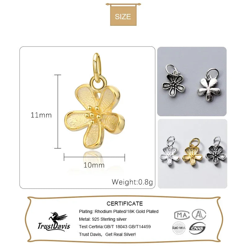Flower Charm Pendant Handmade DIY Accessories DZ140
