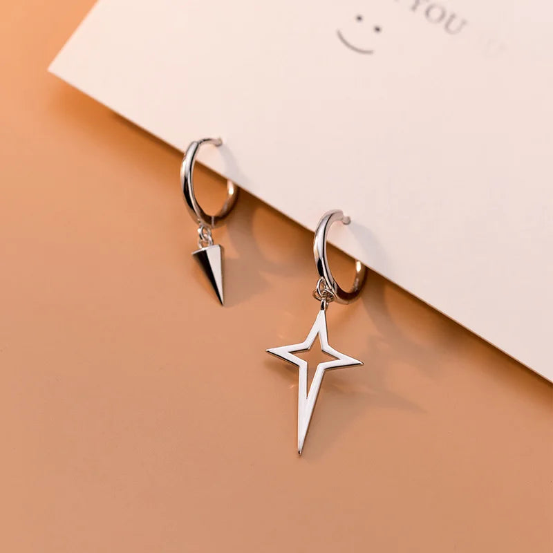 Fashion Asymmetric Cross Cone Hoop Earrings DA3139