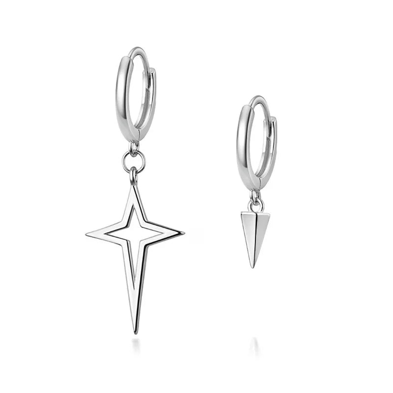 Fashion Asymmetric Cross Cone Hoop Earrings DA3139