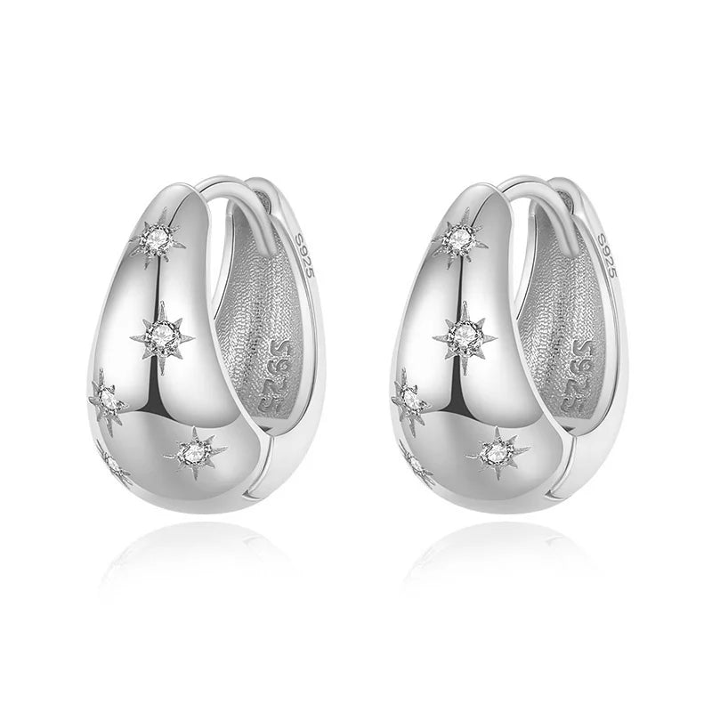 Fashion Water Drop CZ Hoop Earrings DG0041