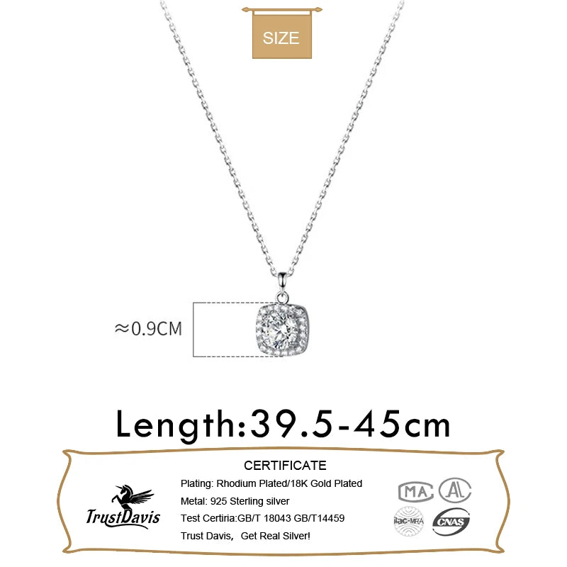 2022 Square Dazzling Clean CZ Clavicle Necklace DE0090