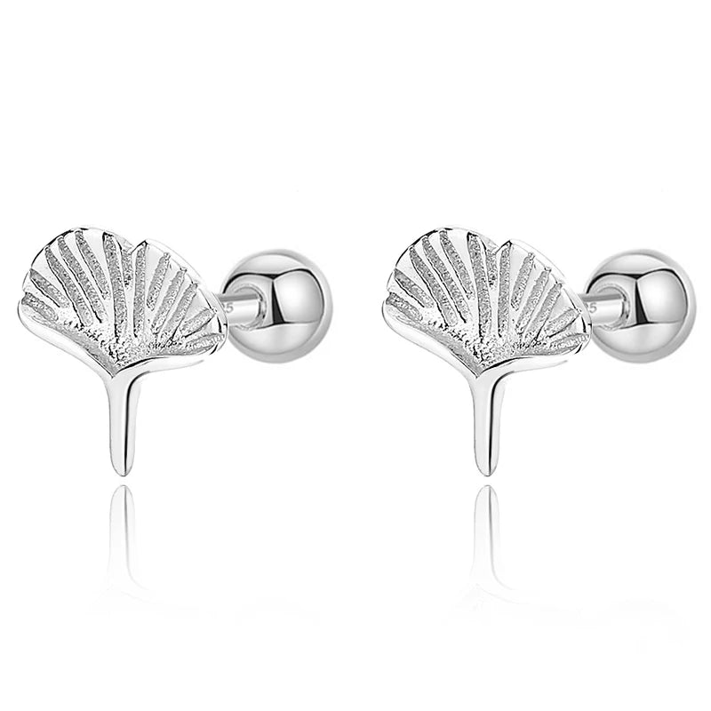 Sweet Ginkgo Maple Leaf Screw Stud Earrings DG0030