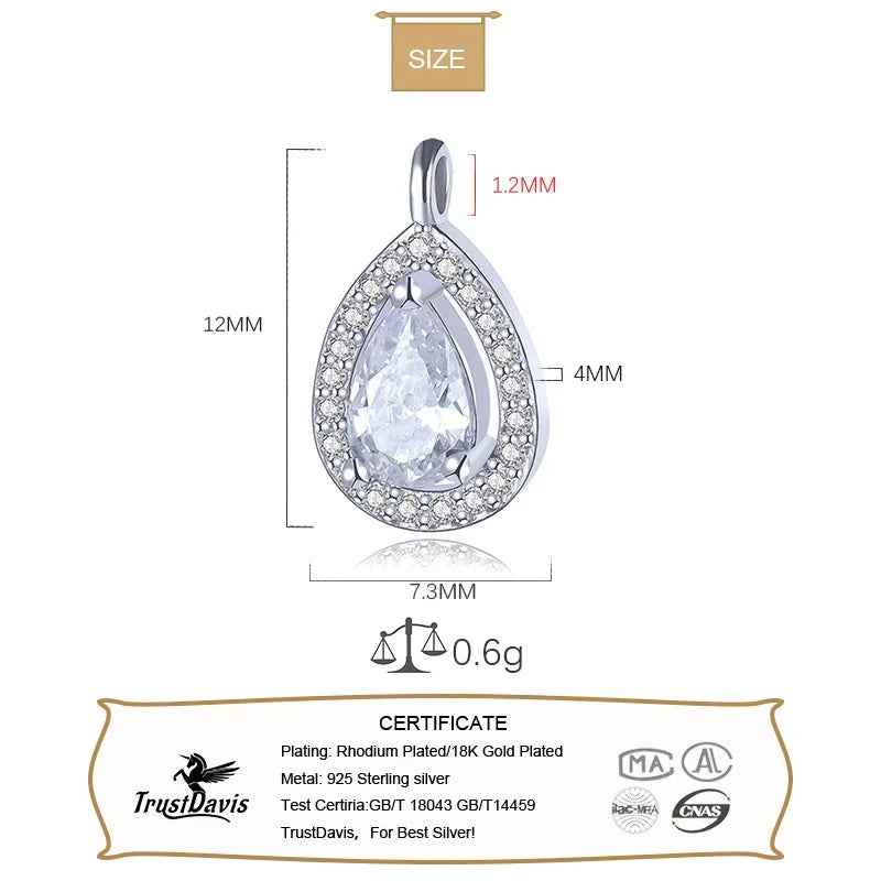 Sweet Water Drop Shiny Pendant Handmade DIY Accessories HY869