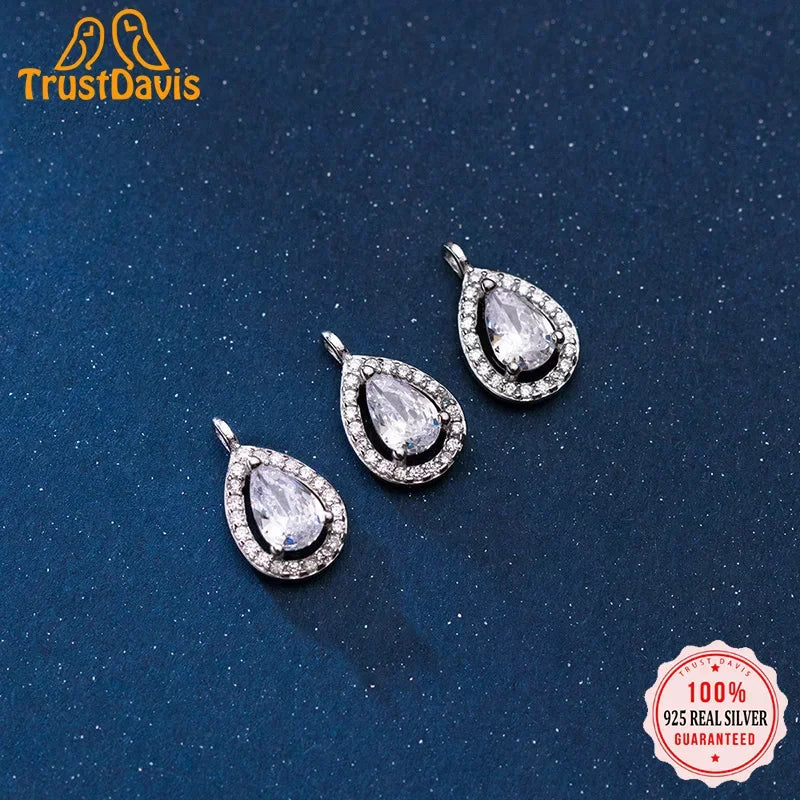 Sweet Water Drop Shiny Pendant Handmade DIY Accessories HY869