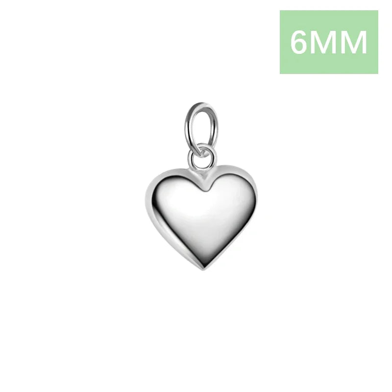 Heart 4 6 8 13 15mm Charm Pendant  DZ20