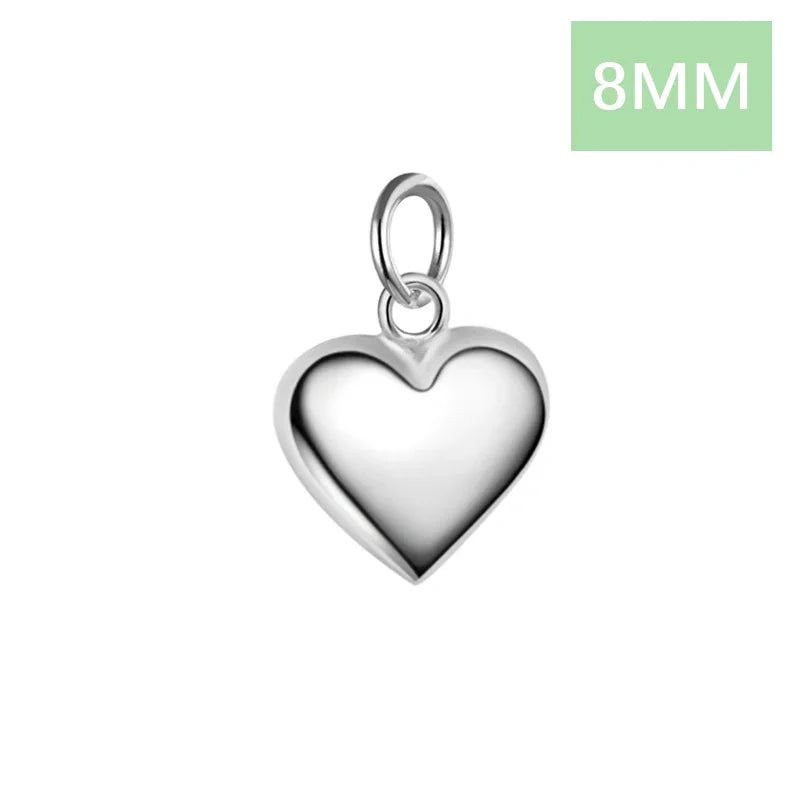 Heart 4 6 8 13 15mm Charm Pendant  DZ20